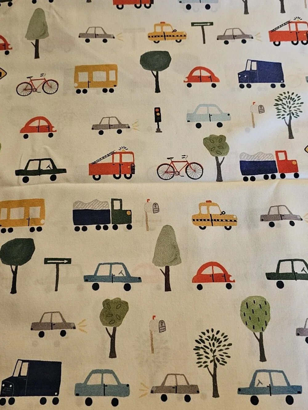 Pottery Barn Kids Multicolor Vehicle Toddler Sheet Set